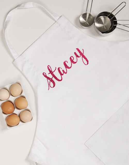 Glitter Name Personalised Apron