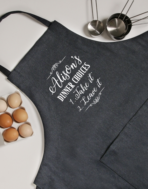 Dinner Choices Personalised Apron