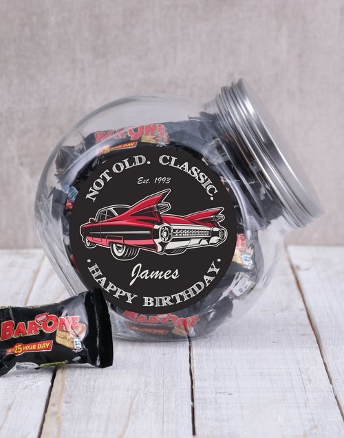 Personalized Classic Birthday Candy Jar