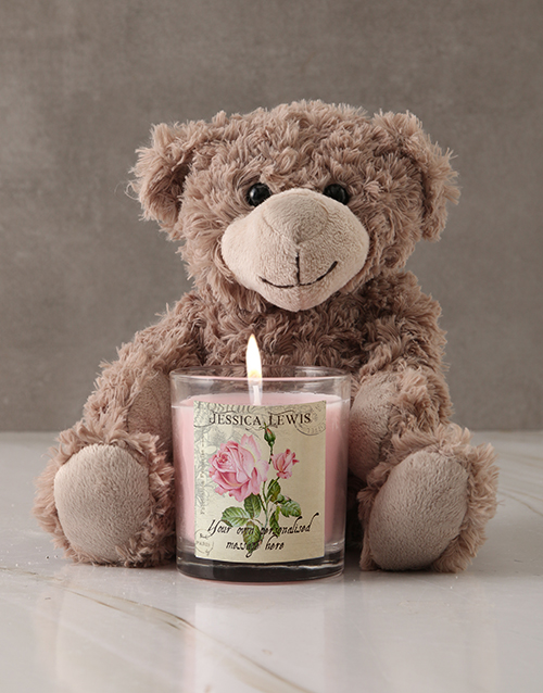 Personalised Vintage Rose Scented Candle