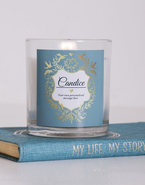 Personalised Vintage Shield Scented Candle