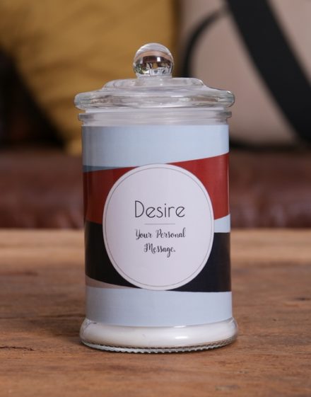 Personalised Striped Scented Candle Jar