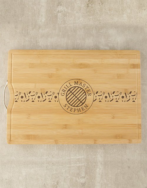 Personalised Grill Master Butchers Block