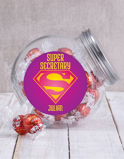 Personalized Super Secretary Candy Jar