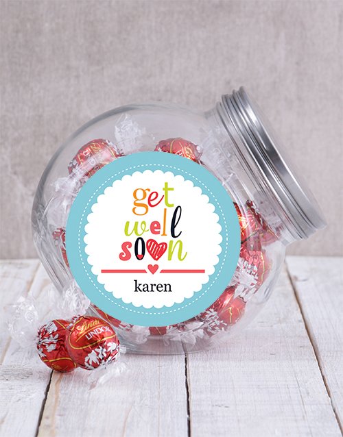 Personalized Get Well Soon Candy Jar