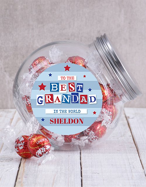Personalized Best Grandad Candy Jar
