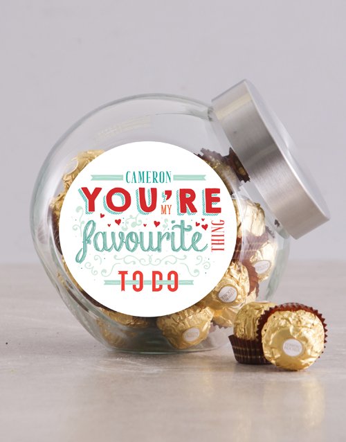 My Favourite Thing To Do Personalized Candy Jar