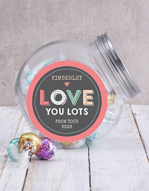 Personalized Love You Lots Candy Jar