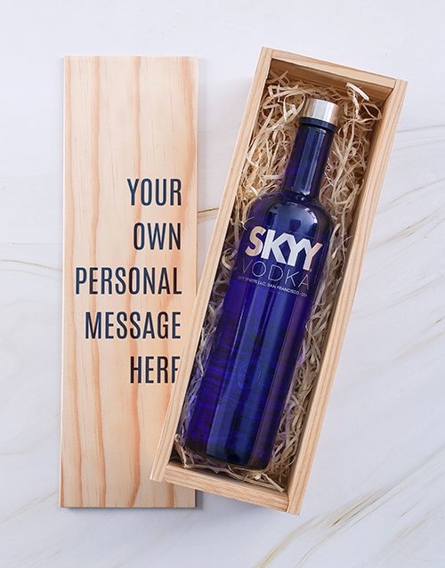 Personalised SKYY Vodka Printed Crate