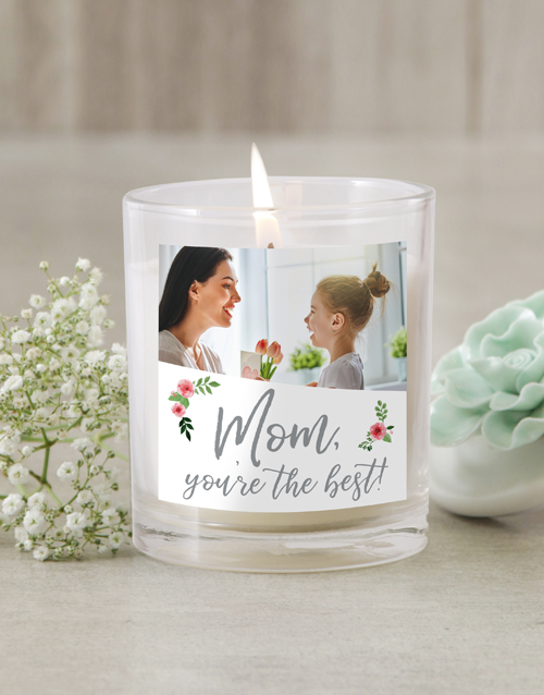 Personalised Mom Photo Scented Candle