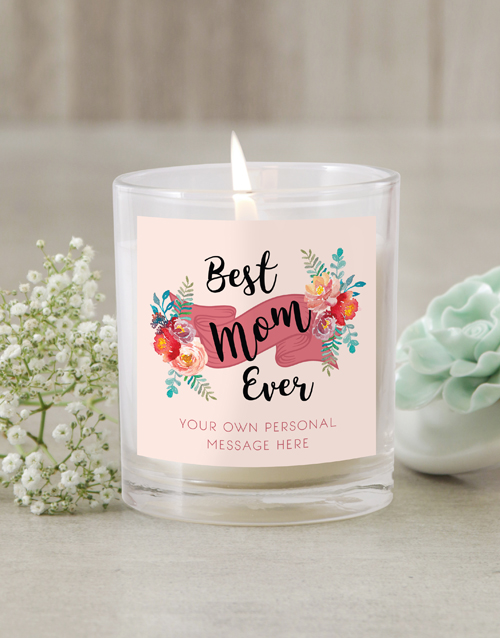 Personalised Best Mom Ever Scented Candle