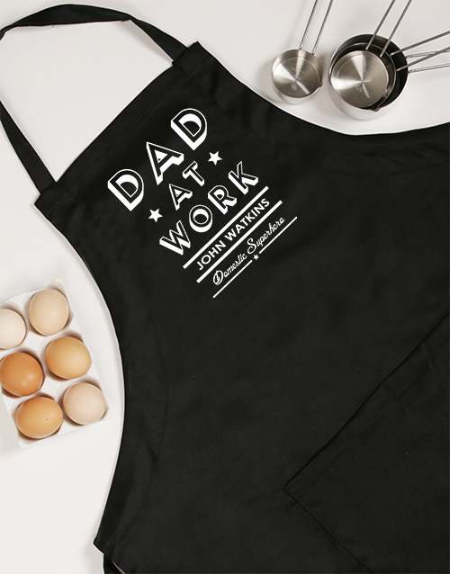 Dad At Work Personalised Apron