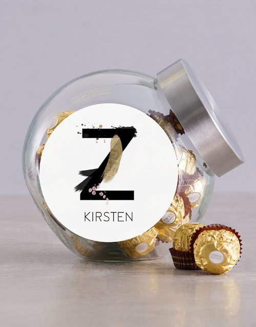 Personalized Abstract Candy Jar