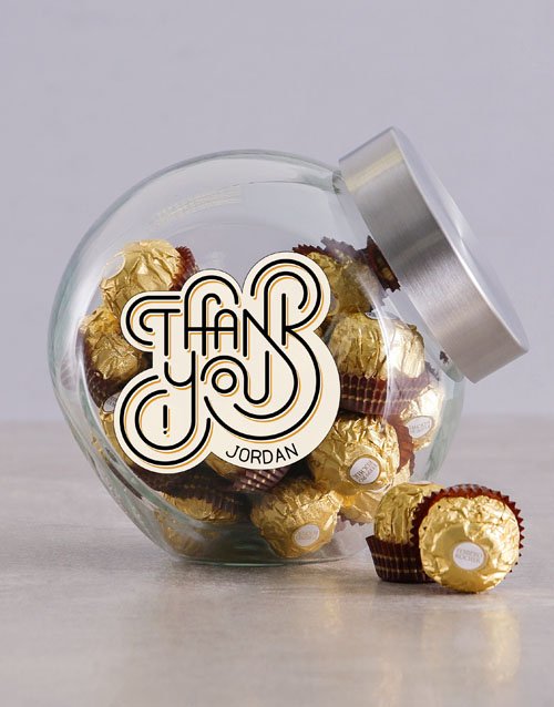 Personalized Thank You Candy Jar
