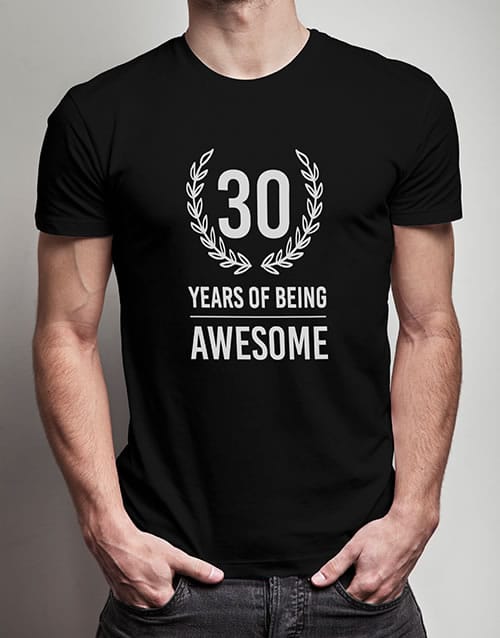 Personalised Years of Being T Shirt