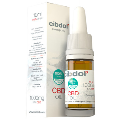 Cibdol CBD Oil STRONG 10% CBD (1000mg), 10ml