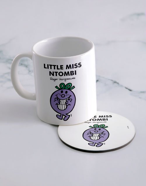 Little Miss Naughty Personalised Mug And Coaster