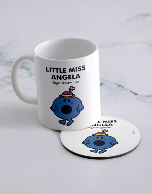 Little Miss Bossy Personalised Mug And Coaster