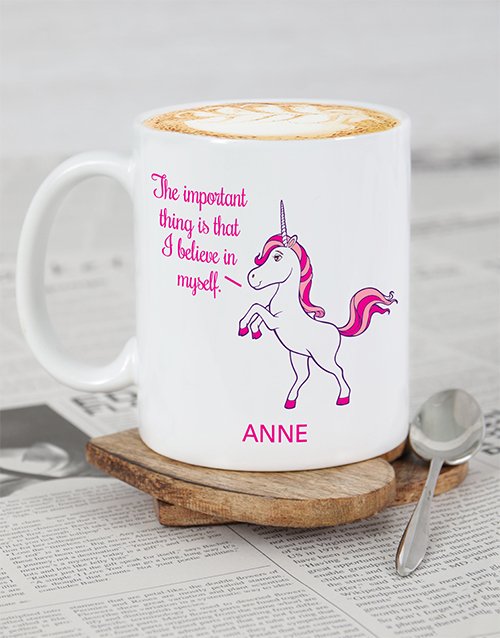 Unicorn Motivation Personalised Mug