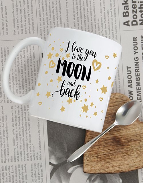 Moon and Back Personalised Mug