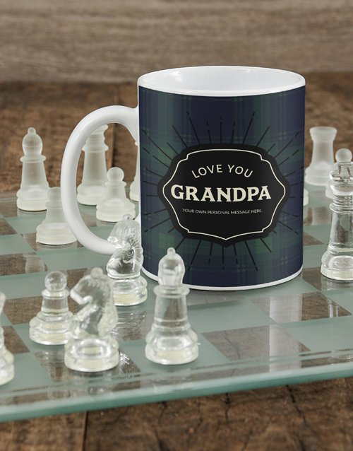 Plaid Grandpa Personalised Mug