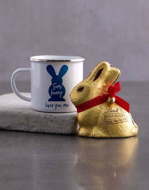Some Bunny Camper Personalised Mug