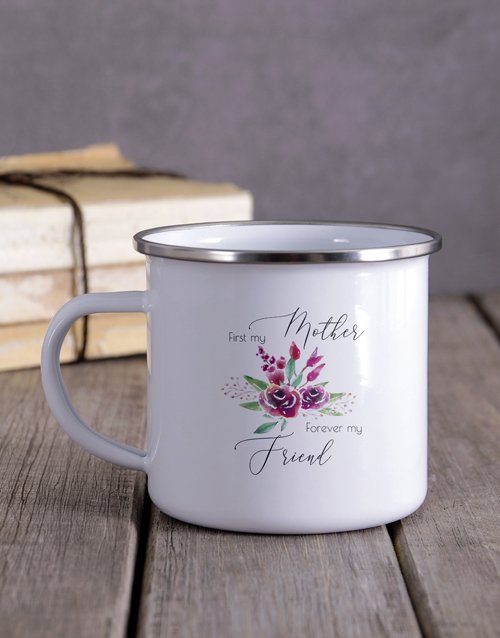 Mother And Friend Floral Camper Personalised Mug