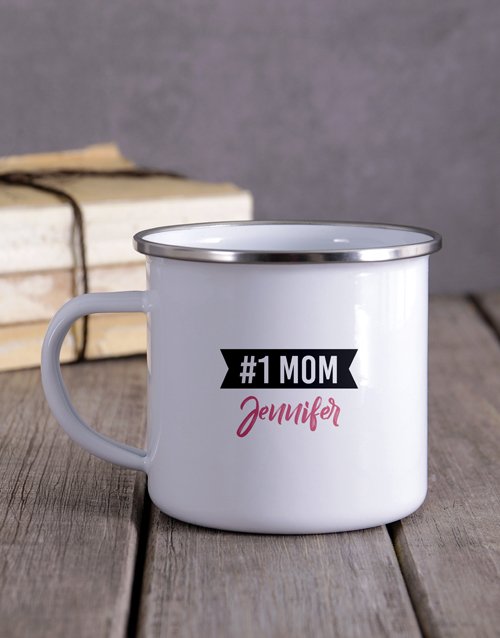 Number One Mom Camper Personalised Mug