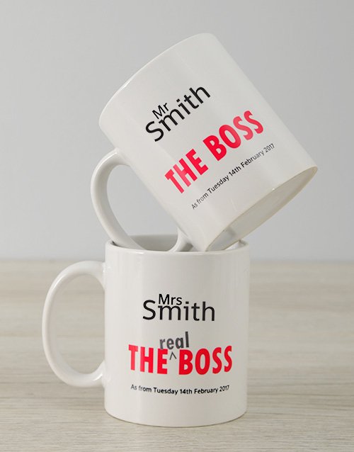 The Boss Personalised Mug Set