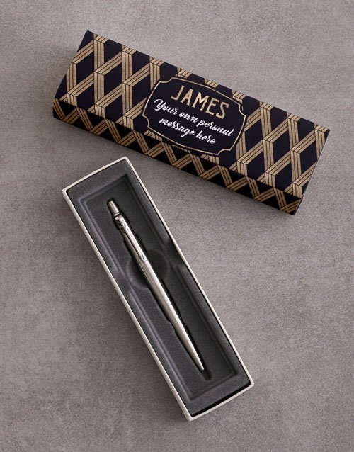 Personalised Deco Parker Pen Sleeve Box