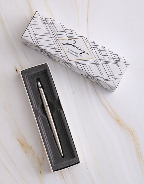 Personalised Contemporary Parker Pen Sleeve Box