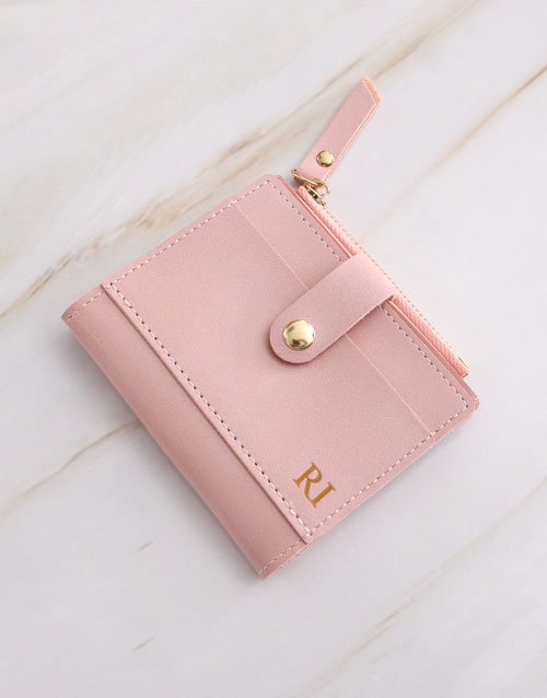 Personalised Pink Short Purse