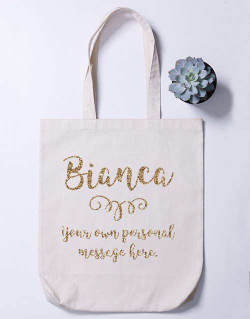 Personalised Name Branch Tote bag
