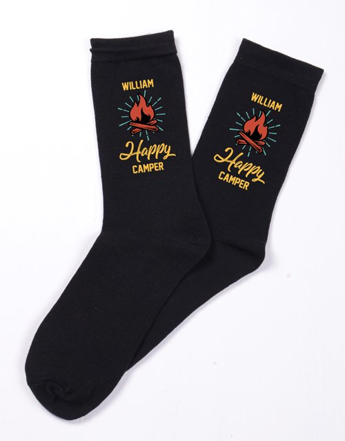 Personalised Happy Camper Socks