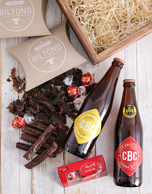 Craft Beer Biltong and Chocolate Box