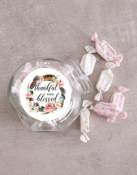 Thankful and Blessed Candy Jar