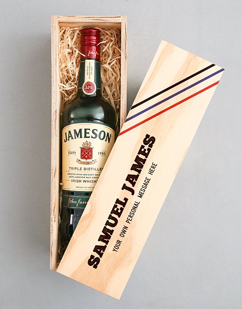 fine-alcohol Personalised Jameson Whiskey Printed Crate