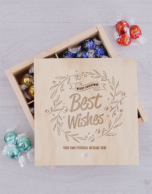 personalised Personalised Best Wishes Lindt Crate