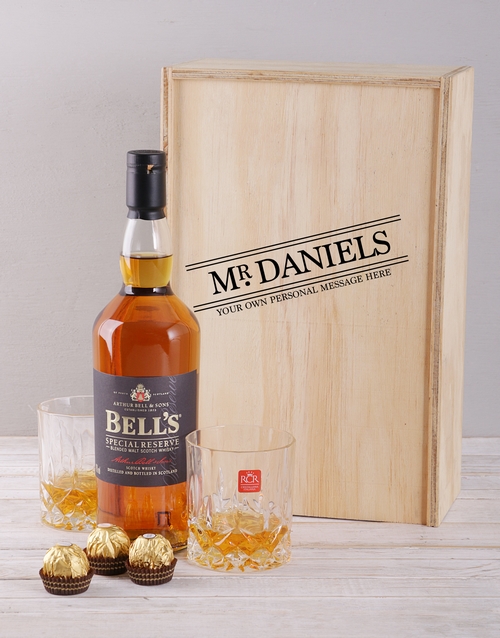 fine-alcohol Personalised Title Whisky and Crystal Crate