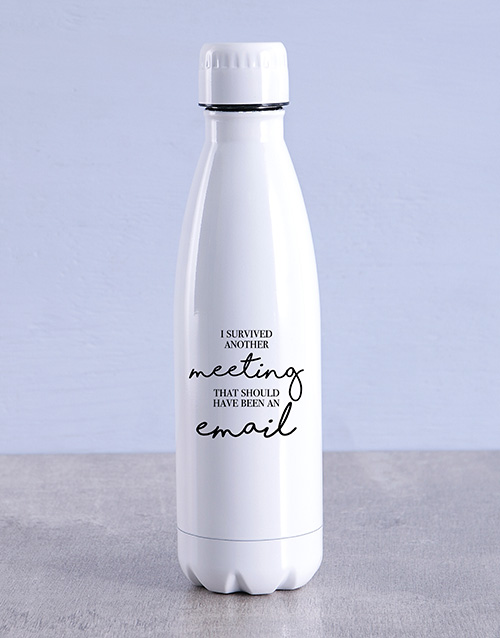 activewear Personalised Survived Water Bottle
