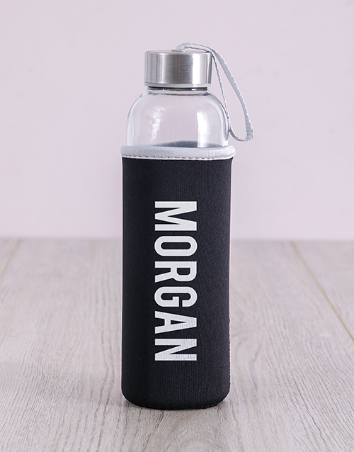 activewear Personalised Block Letter Waterbottle