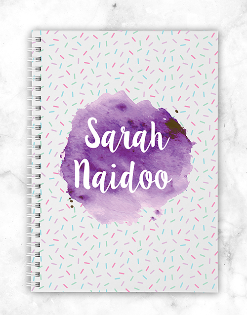 personalised Personalised Watercolour Notebook