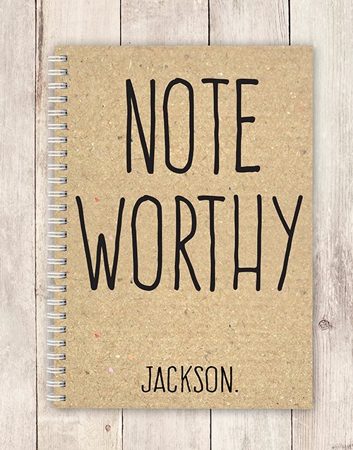 personalised Personalised Note Worthy Notebook