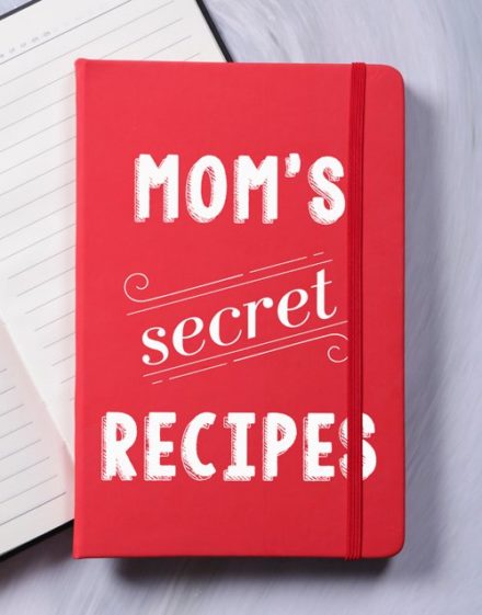 personalised Personalised Secret Recipes A5 Hardcover Notebook