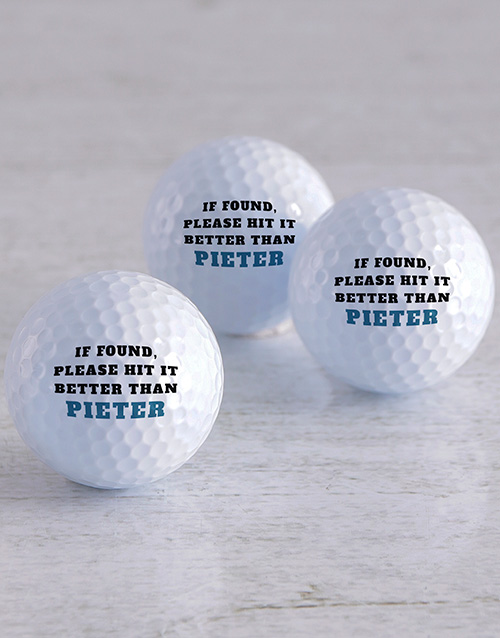 activewear Personalised Better Golfer Golf Balls