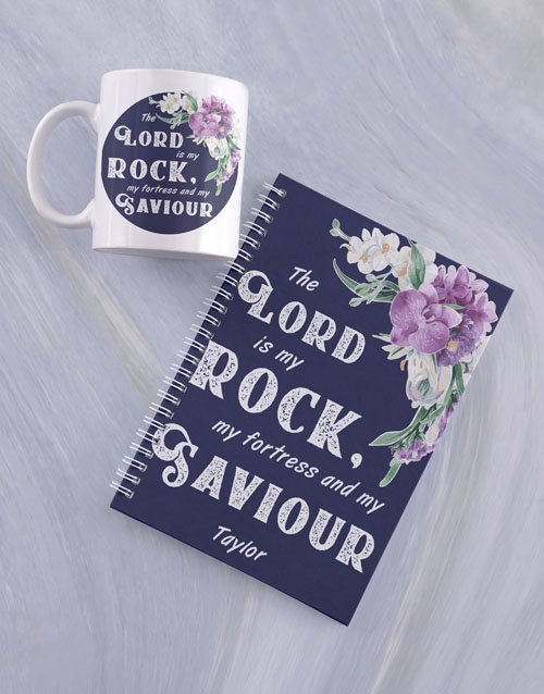 personalised Personalised My Saviour Mug And Notebook