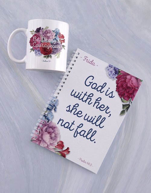 personalised Personalised Fearless Mug And Notebook