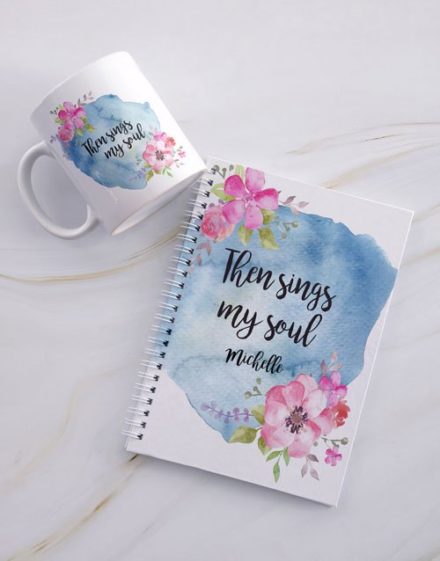 personalised Personalised Sings My Soul Mug And Notebook