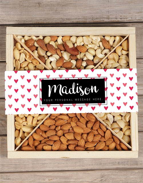 Personalised Hearts Nut Tray