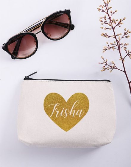 personalised Personalised Heart Cosmetic Bag